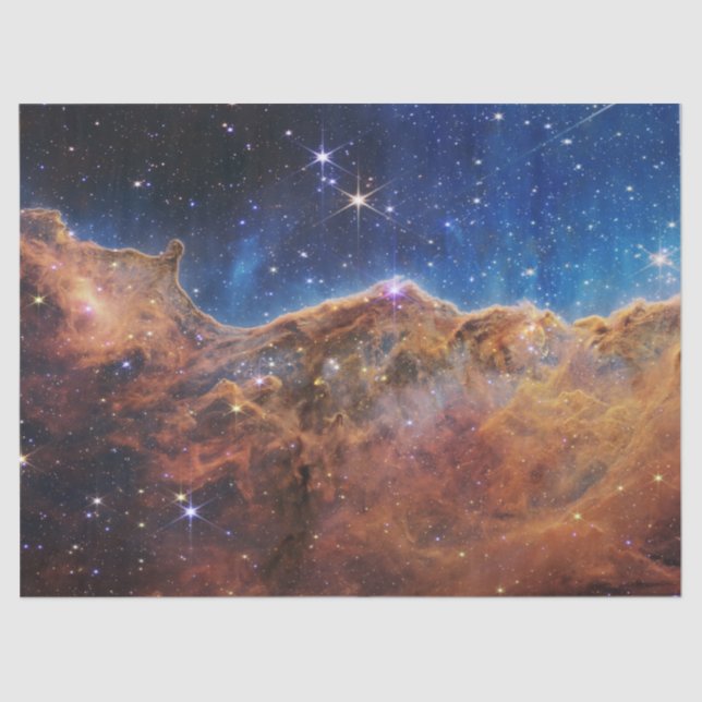 Papier Mousseline Falaises cosmiques Carina Nebula Space Webb Telesc (Recto)