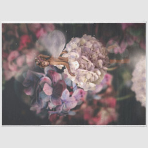 Papier Mousseline fantaisie de fée marron hydrangea couture portrait