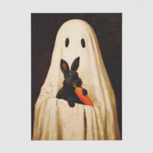 Papier Mousseline Fantaisiste Fantôme et Lapin d'Halloween FS5R Deco