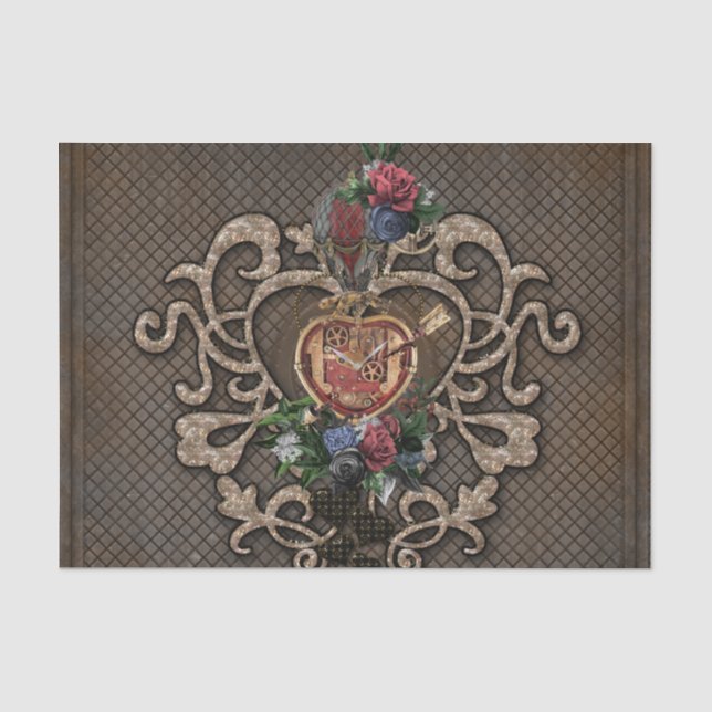 Papier Mousseline Fantastique coeur à vapeur (Recto)