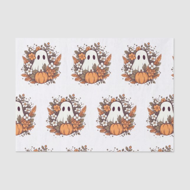 Papier Mousseline Fantôme floral (Recto)