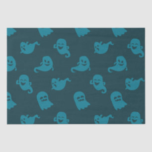 Papier Mousseline Fantômes bleu clair bleu foncé Halloween