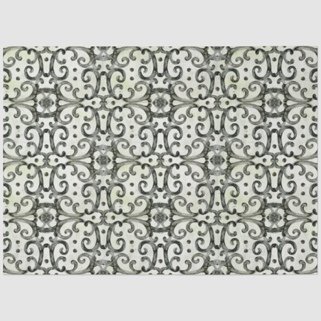Papier Mousseline Farmhouse moderne noir et blanc torrents Découpage (Recto)