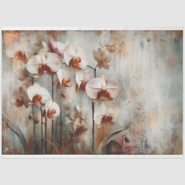 Papier Mousseline Faune et flore des orchidées (Recto)