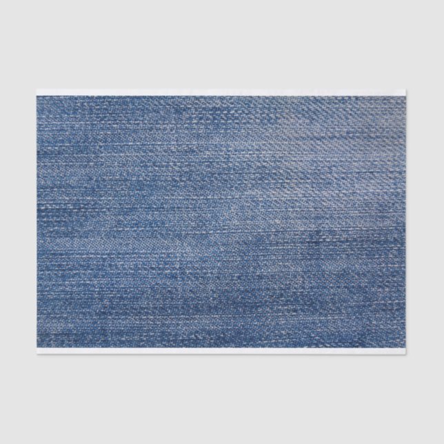 Papier Mousseline Faux Blue Jean Fabric (Recto)