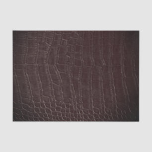 Papier Mousseline Faux Brown Alligator Cuir Imprimer Texture