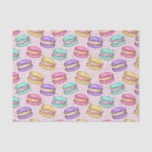 Papier Mousseline Faux colorés Parties scintillant Macaron Cookies M (Recto)