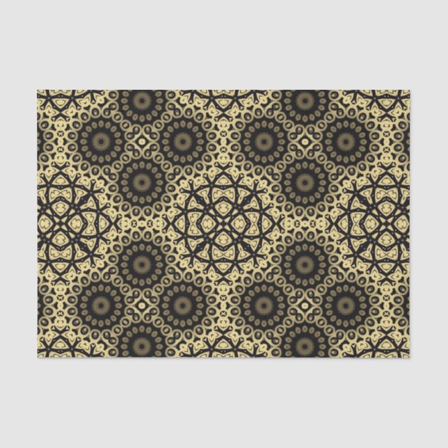 Papier Mousseline Faux Gold Décoratif Élégant Motif élégant (Recto)