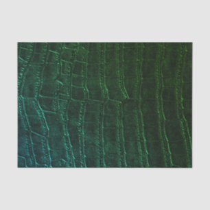 Papier Mousseline Faux Green Alligator Cuir Imprimer Texture Animal