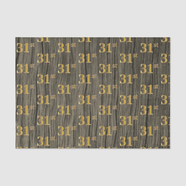 Papier Mousseline Faux Wood, Faux Gold 31e (Trente et unième) (Recto)