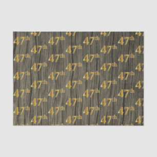 Papier Mousseline Faux Wood, Faux Gold 47th (Quarante-Septième) Even