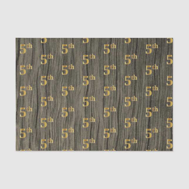Papier Mousseline Faux Wood, Faux Gold 5e (cinquième) événement (Recto)