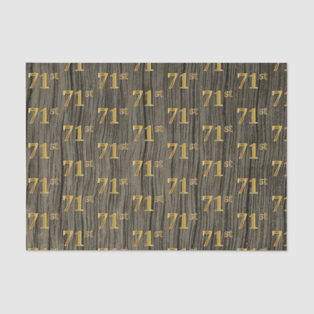 Papier Mousseline Faux Wood, Faux Gold 71e (Soixante-et-onze) (Recto)
