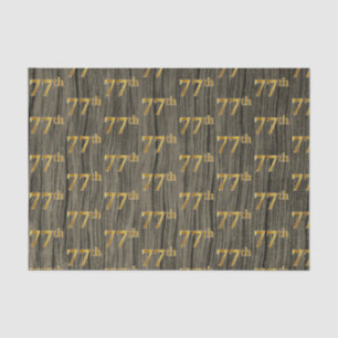 Papier Mousseline Faux Wood, Faux Gold 77e (Soixante-Dix-Septième)