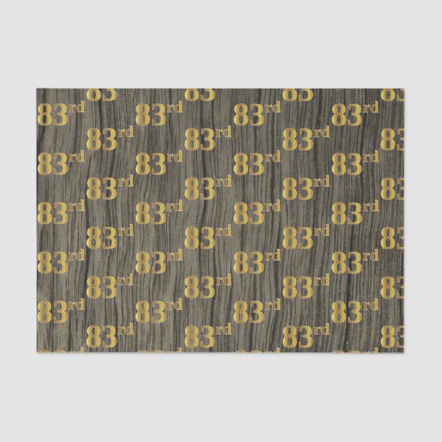 Papier Mousseline Faux Wood, Faux Gold 83e (Quatre-vingt-troisième) (Recto)