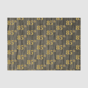 Papier Mousseline Faux Wood, Faux Gold 85e (Quatre-vingt-cinquième)
