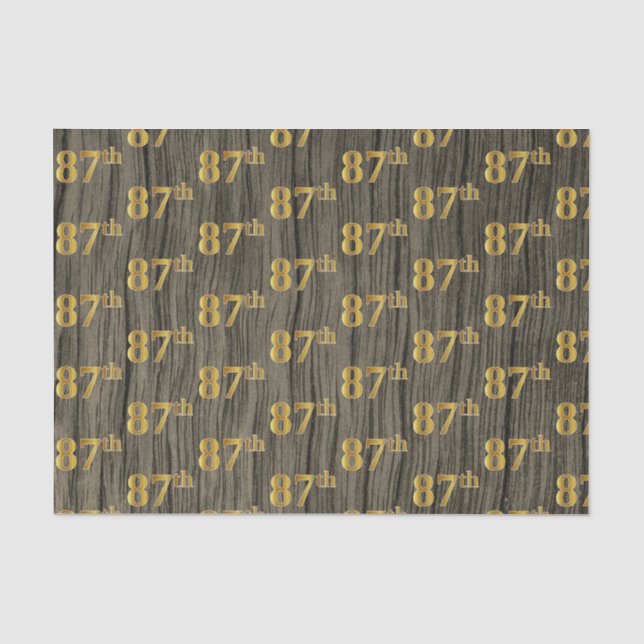 Papier Mousseline Faux Wood, Faux Gold 87e (Quatre-Vingt-Septième) (Recto)