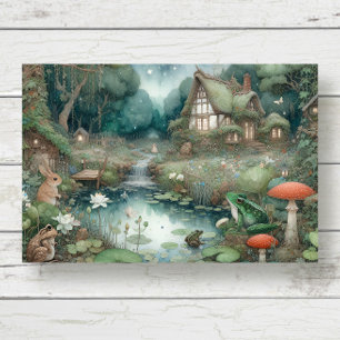 Papier Mousseline Fée Cottage Grenouille Cottagecore Toad Pond Décou