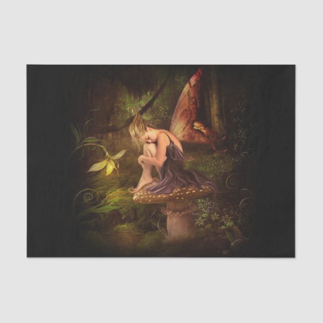 Papier Mousseline fée des champignons (Recto)