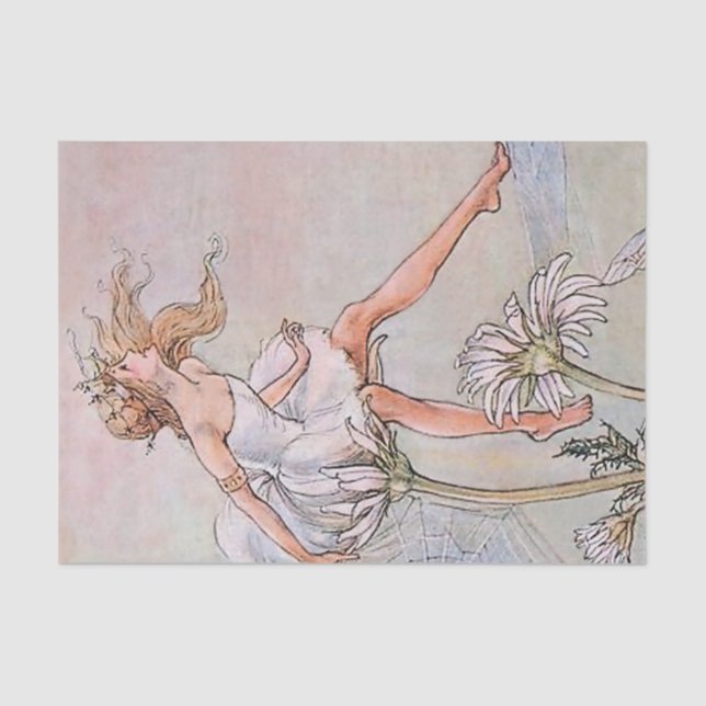 Papier Mousseline Fée sur une fleur par Florence Anderson (Recto)