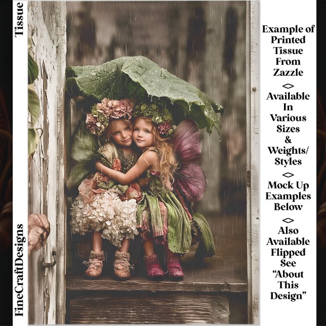 Papier Mousseline Fées Hydrangea Enchantées En Pluie Découpage ED2L (Créateur téléchargé)