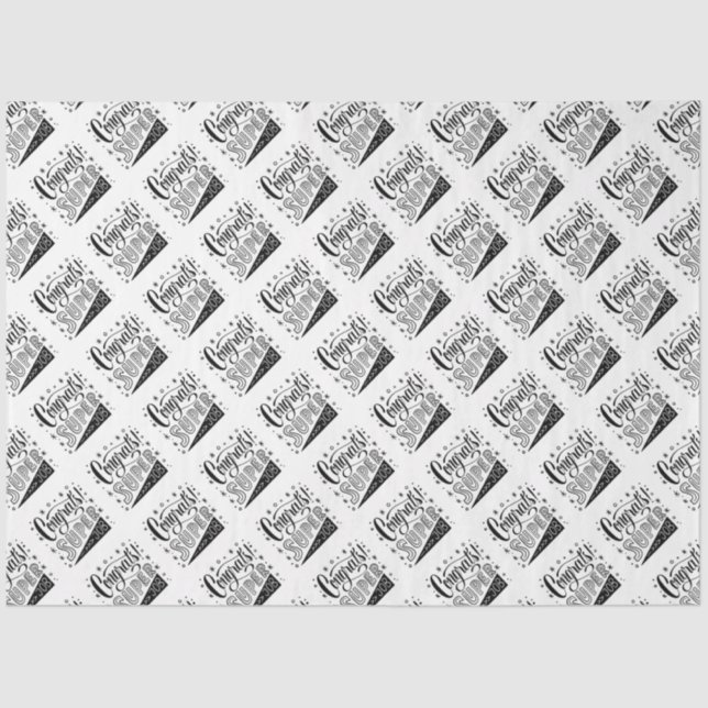 Papier Mousseline Félicitations Papier Tissu (Recto)