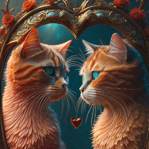 Papier Mousseline Feline lovers. Cats in love découpage