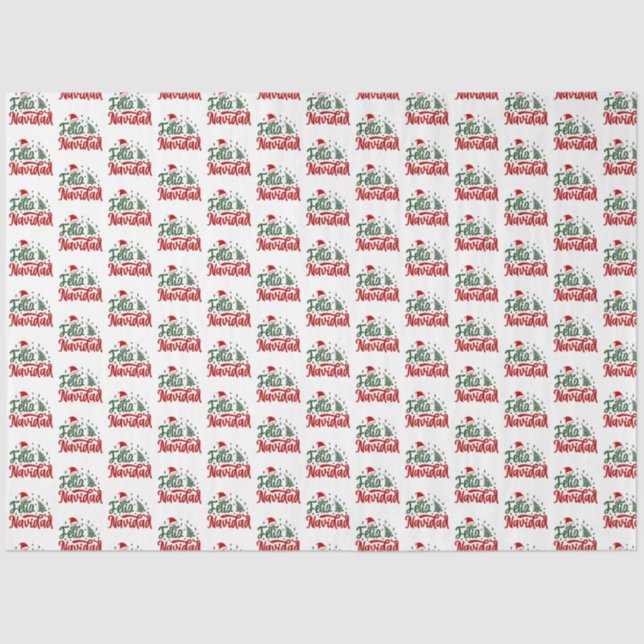 Papier Mousseline Feliz Navidad (Recto)