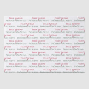 Papier Mousseline Feliz Navidad y Prospero Año Nuevo