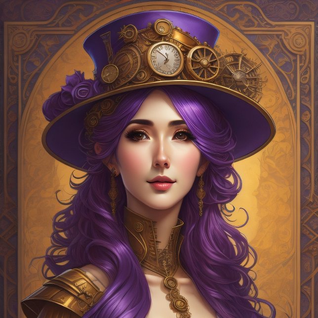 Papier Mousseline Feminine steampunk woman tissue paper Decoupage (Créateur téléchargé)