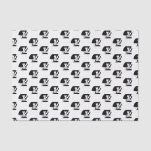 Papier Mousseline Femme Art Déco au grand chapeau gants RL