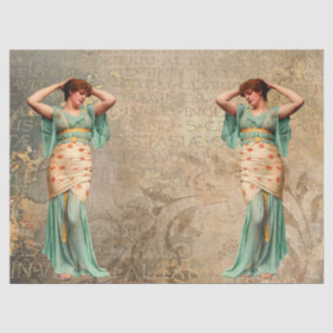 Papier Mousseline Femme avec l'écriture latine