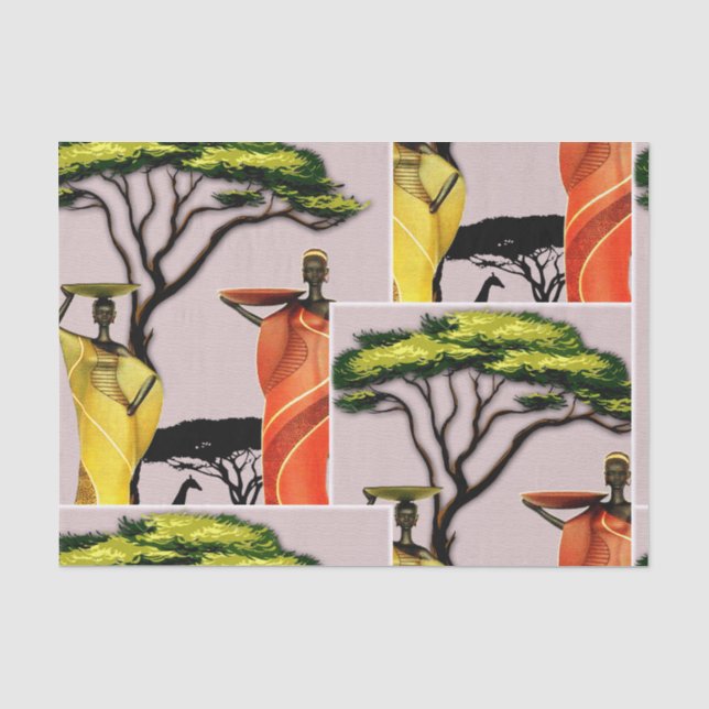 Papier Mousseline Femme dans le jardin (Recto)