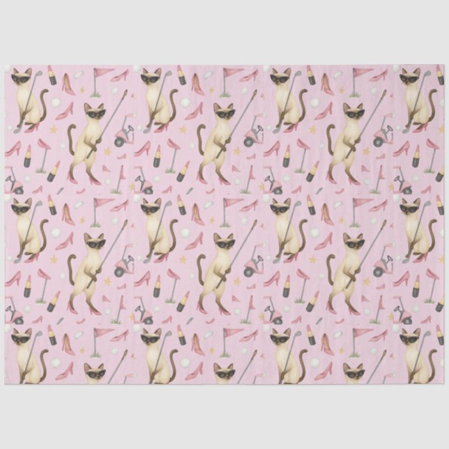 Papier Mousseline Femme de golf thème pour enterrement de vie de jeu (Recto)