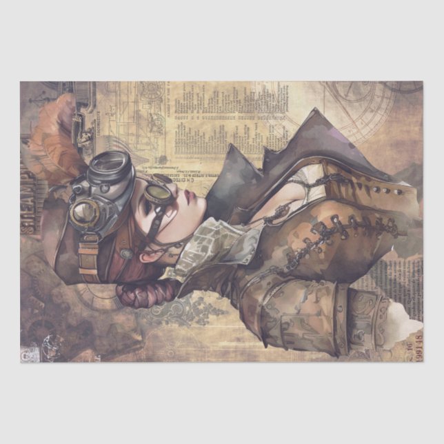 Papier Mousseline Femme de Steampunk (Recto)
