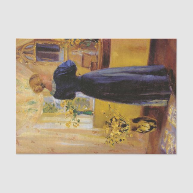 Papier Mousseline Femme devant un miroir par Anna Archer (Recto)