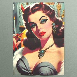 Papier Mousseline Femme du diable vintage
