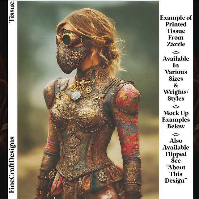 Papier Mousseline Femme dystopique Steampunk, Armor EK3L Découpage (Créateur téléchargé)