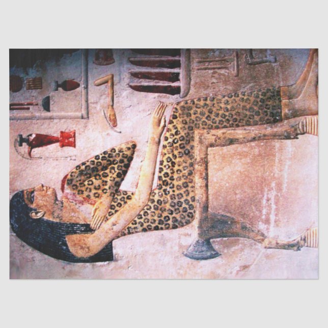 PAPIER MOUSSELINE FEMME ÉLÉGANTE, MODE ET BEAUTÉ DE L'ÉGYPTE ANTIQUE (Recto)