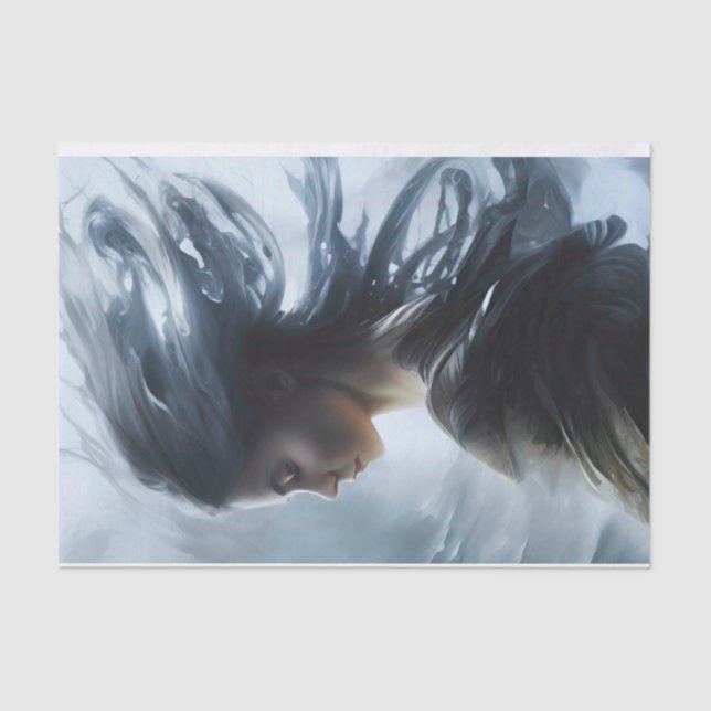 Papier Mousseline Femme Imaginaire rêveuse (Recto)