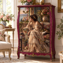 Femme méditerranéenne avec chat et roses découpage
