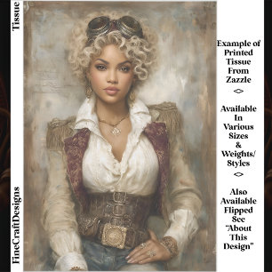 Papier Mousseline Femme Steampunk aux Cheveux Bouclés, Corset EB2L D