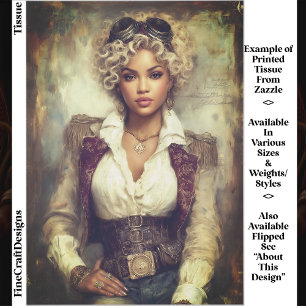 Papier Mousseline Femme Steampunk aux Cheveux Bouclés, Corset EB2RF