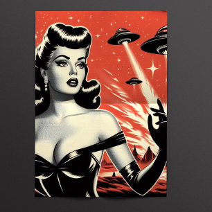 Papier Mousseline Femme Ufo Pulp Rétro