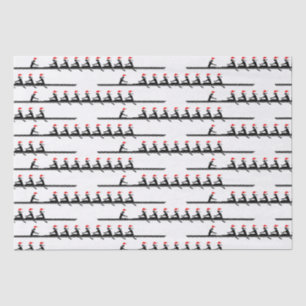 Papier Mousseline Femmes Santa Hat Rowing Rowers Équipe #4