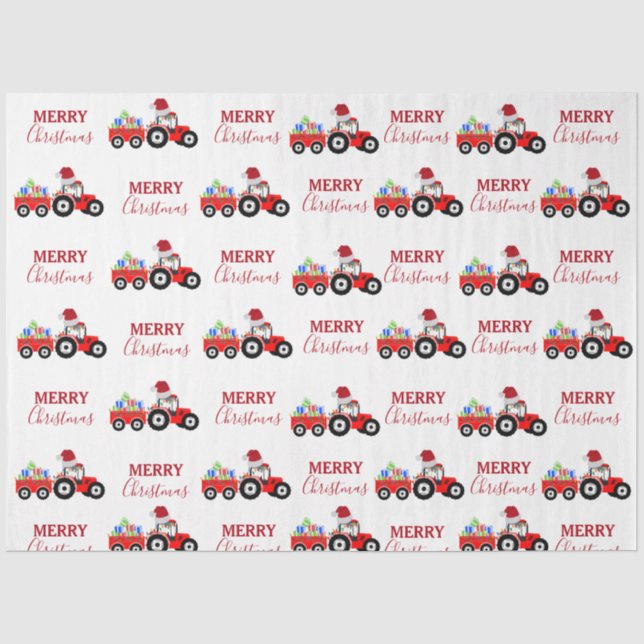 Papier Mousseline Ferme de camions Red Christmas Truck (Recto)