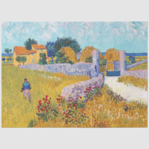 Papier Mousseline Ferme en Provence, Van Gogh