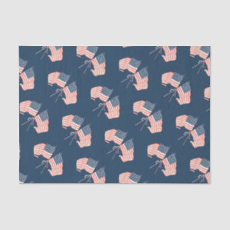 Papier Mousseline Ferme moderne Vintage Russe Américain Drapeau