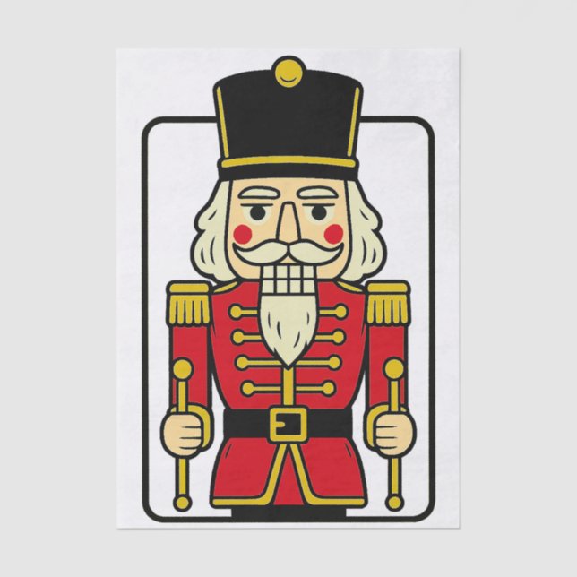 Papier Mousseline Festif Festin Casse-noisette Découpage papier de p (Recto)