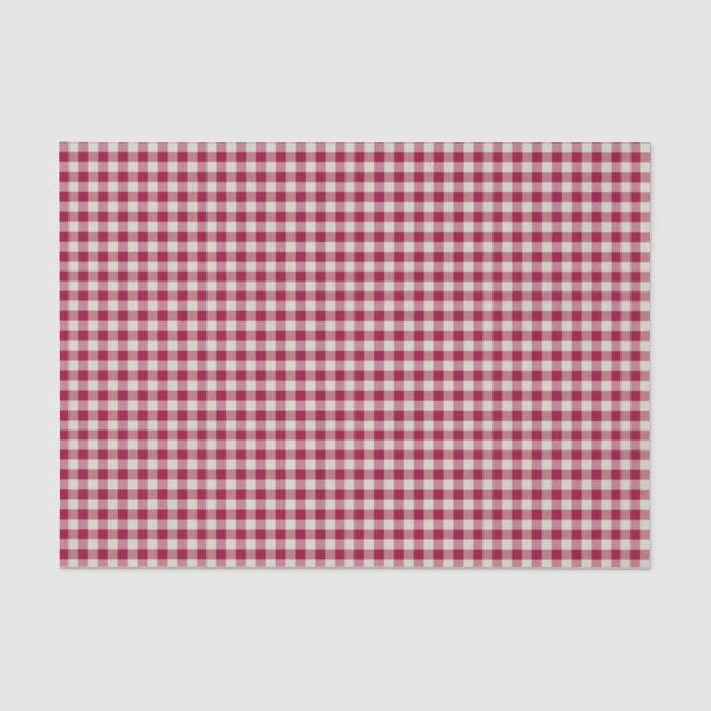 Papier Mousseline Festin canneberge rouge En vichy Plaid Rustic Holi (Recto)